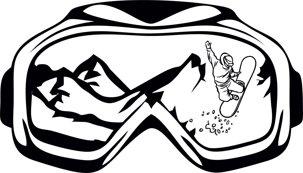 Vinilo gafa de snowboard